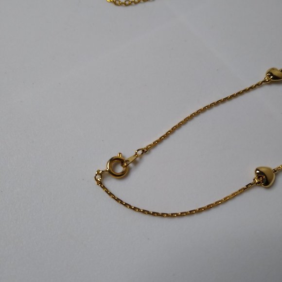 Lot Of 3 Heart Bead Jewelry 2 Ankle Bracelets 1 Necklace - Picture 7 of 16